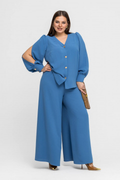 Брюки, жакет Gold Style 2762 темно-голубой - фото 1