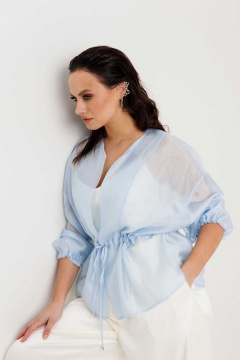 Блуза Mislana 1300 голубой - фото 5