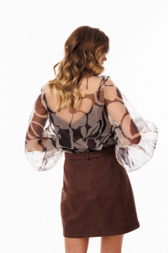 Юбка EOLA 2921.3 темный-шоколад - фото 5