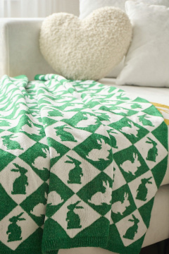 Плед Belange 3551 бело-зеленый - фото 4