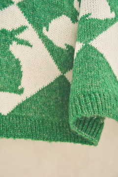 Плед Belange 3551 бело-зеленый - фото 3