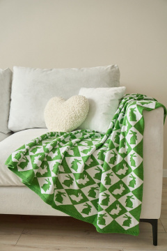 Плед Belange 3551 бело-салатовый - фото 2