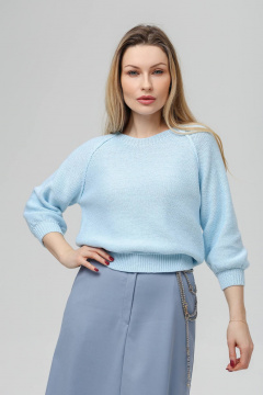 Джемпер Romgil РВ0370-ХМ2 бледно-голубой,серебро - фото 4