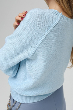 Джемпер Romgil РВ0370-ХМ2 бледно-голубой,серебро - фото 3