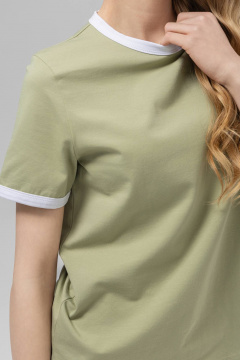 Майка Romgil РП0131-ХЛ4 светло-оливковый, белый - фото 3