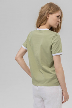 Майка Romgil РП0131-ХЛ4 светло-оливковый, белый - фото 2