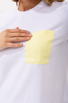 Майка Romgil РП0132-ХЛ4 белый, светло-желтый - фото 3