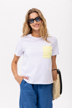 Майка Romgil РП0132-ХЛ4 белый, светло-желтый - фото 1
