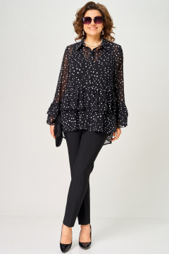 Блуза EVA GRANT 7221С мелкий_горох - фото 4