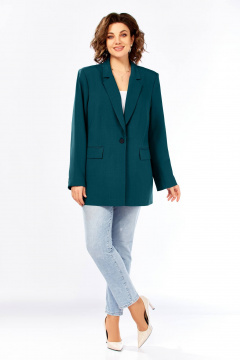 Жакет Ольга Стиль С-986 морская-волна - фото 1