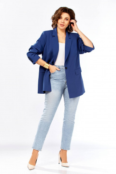Жакет Ольга Стиль С-986 синий - фото 2