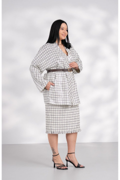 Жакет FASHION CENTRE П-4339 белый_черный_серебро - фото 2