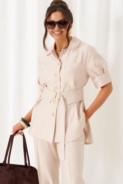 Блуза, брюки Beautiful&Free 6450 бежевый - фото 4