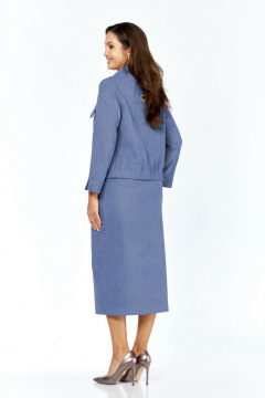 Жакет, топ, юбка Милора-стиль 1381 синий - фото 2