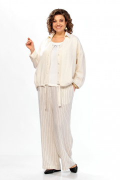 Брюки, кардиган, майка Диомант 2166 молоко - фото 1