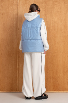Брюки, жилет, свитшот Luna 288 молоко/голубой - фото 3