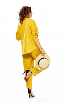 Брюки, жакет Ольга Стиль С-1013 горчица - фото 2