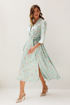 Платье Ларс Стиль 1213 мята_цветы - фото 4