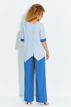 Блуза, брюки Euromoda 598 голубой - фото 3