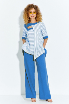 Блуза, брюки Euromoda 598 голубой - фото 1