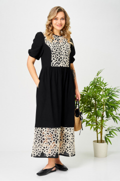 Платье AVA fashion М-192 черный - фото 2