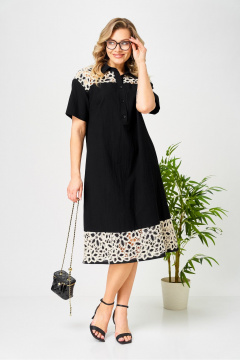 Платье AVA fashion М-193 черный - фото 3