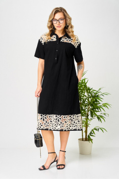 Платье AVA fashion М-193 черный - фото 2