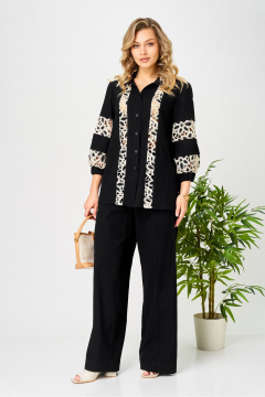 Брюки, рубашка AVA fashion М-195 черный - фото 2