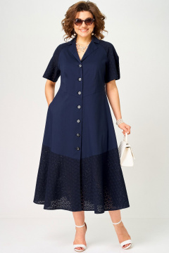 Платье EVA GRANT 7216 синий - фото 5