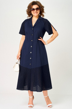 Платье EVA GRANT 7216 синий - фото 1