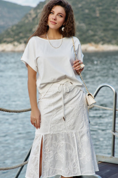 Блуза, юбка Vittoria Queen 27993 молочный - фото 1