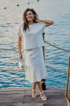 Блуза, юбка Vittoria Queen 27993 молочный - фото 2