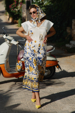 Платье Vittoria Queen 28283 молочный_принт - фото 1