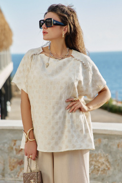 Блуза Vittoria Queen 28663бл бежевый - фото 1