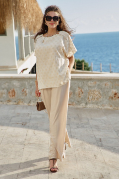 Блуза Vittoria Queen 28663бл бежевый - фото 2