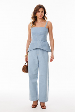 Брюки EOLA 3043.14 голубой - фото 3