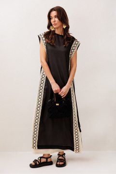 Платье Butеr 3303 черный + натуральный - фото 2