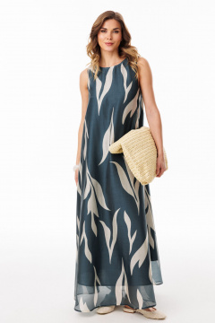 Платье EOLA 3078 изумруд_с_ рисунком - фото 2