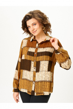 Блуза Zlata 4468 коричневый - фото 4