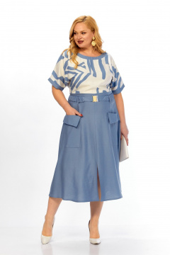 Платье LEANNA-STYLE 5020 голубой - фото 2