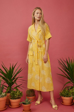 Платье Lokka 1874 желтый/белый - фото 2