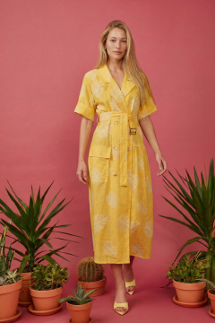 Платье Lokka 1874 желтый/белый - фото 1