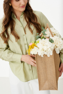 Блуза Панда 103044 оливковый - фото 4