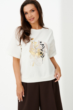 Джемпер Панда 121543 молочно-бежевый - фото 4