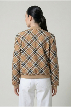 Жакет Nova Line 10523 клетка бежевая - фото 4