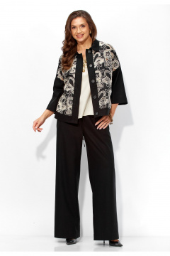 Брюки, жакет, топ TAiER 1437 черный - фото 2