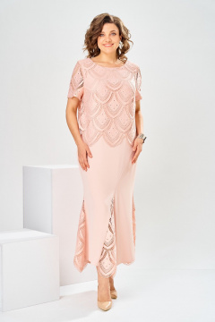 Платье Romanovich Style 1-2927 пудровый - фото 2