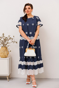 Блуза, юбка Romanovich Style 2-2676 синий - фото 1