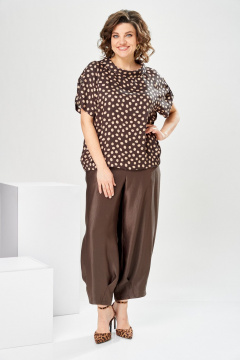 Блуза, брюки Romanovich Style 2-2924 коричневый - фото 1