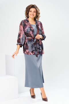 Кардиган, платье Romanovich Style 3-2789 серый - фото 2